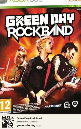 Green Day: Rock Band Xbox 360, PAL box front