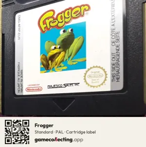 Frogger Game Boy Color, PAL cartridge label