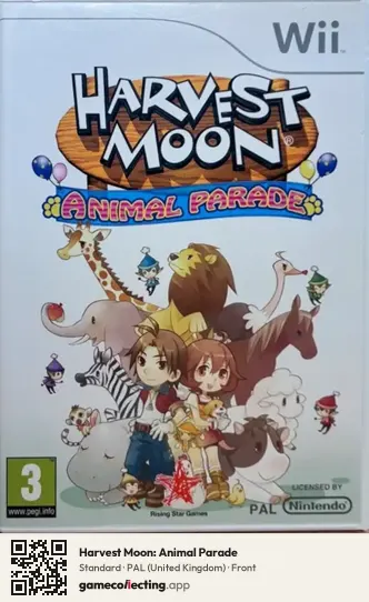 Harvest Moon: Animal Parade Nintendo Wii, United Kingdom box front