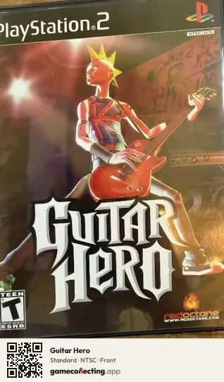 Guitar Hero PlayStation 2, NTSC box front