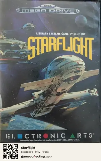 Starflight Sega Mega Drive / Genesis, PAL box front