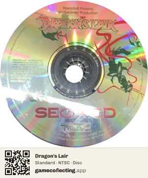 Dragon's Lair Sega Mega-CD / Sega CD, NTSC disc