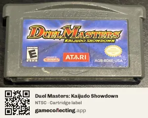Duel Masters: Kaijudo Showdown Game Boy Advance, NTSC cartridge label