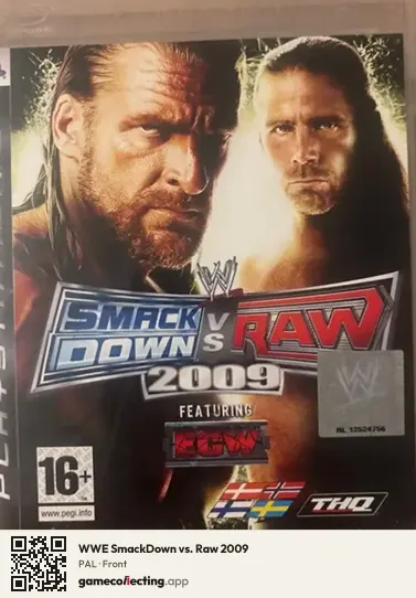 WWE SmackDown vs. Raw 2009 PlayStation 3, PAL box front