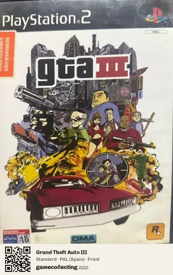 Grand Theft Auto III PlayStation 2, Spain box front