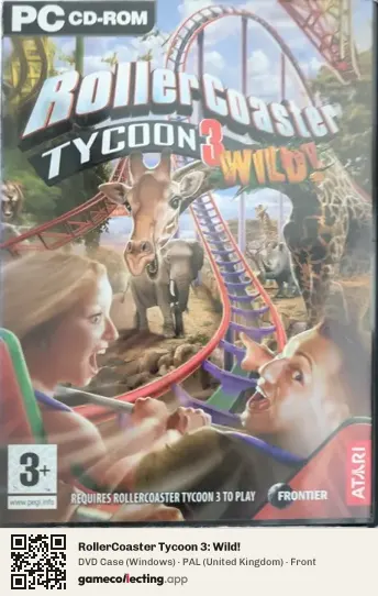 RollerCoaster Tycoon 3: Wild! Computer, United Kingdom box front