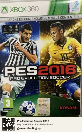 Pro Evolution Soccer 2016 Xbox 360, Italy box front