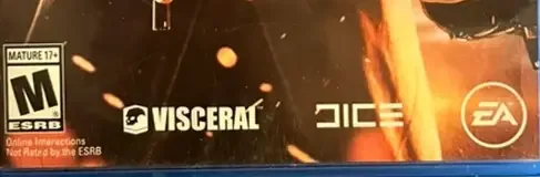 Battlefield Hardline, the ESRB box on its front