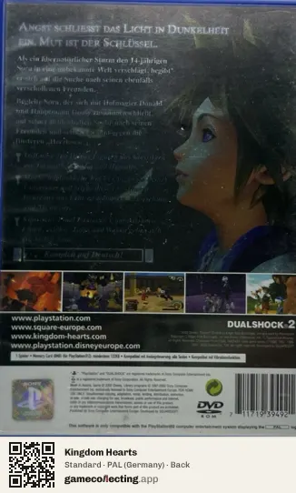 Kingdom Hearts PlayStation 2, Germany box back