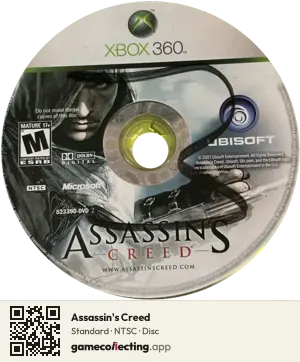 Assassin's Creed Xbox 360, NTSC disc