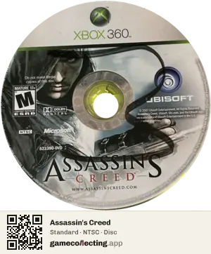 Assassin's Creed Xbox 360, NTSC disc