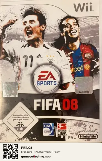 FIFA 08 Nintendo Wii, Germany box front