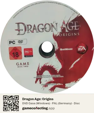 Dragon Age: Origins Computer, PAL disc