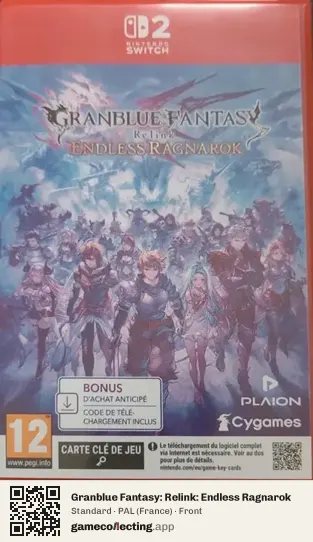 Granblue Fantasy: Relink: Endless Ragnarok Nintendo Switch 2, France box front