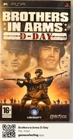 Brothers in Arms: D-Day PlayStation Portable, PAL box front
