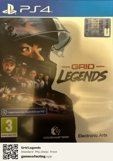 Grid Legends PlayStation 4, Italy box front