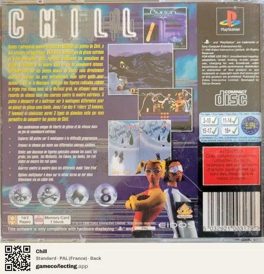 Chill PlayStation, France box back