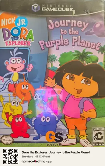 Dora the Explorer: Journey to the Purple Planet Nintendo GameCube, NTSC box front