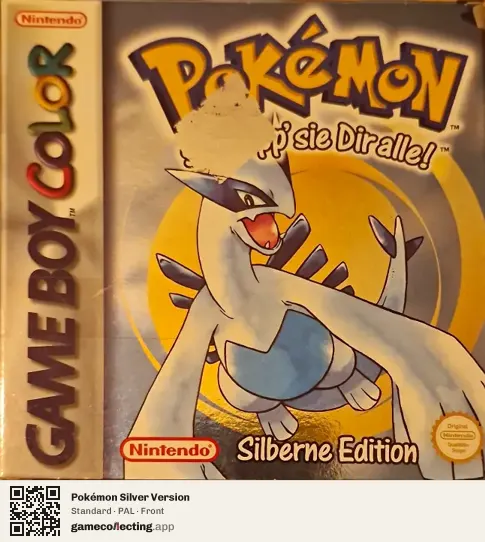 Pokémon Silver Version Game Boy Color, PAL box front