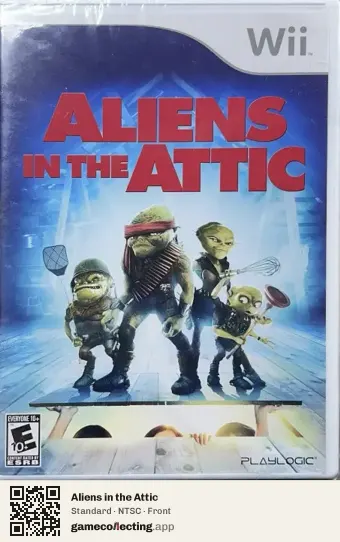 Aliens in the Attic Nintendo Wii, NTSC box front