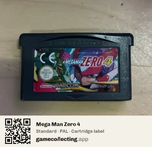 Mega Man Zero 4 Game Boy Advance, PAL cartridge label