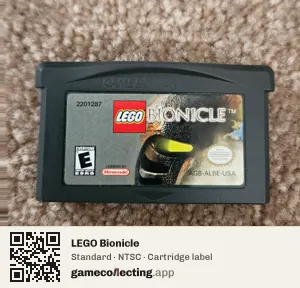 LEGO Bionicle Game Boy Advance, NTSC cartridge label