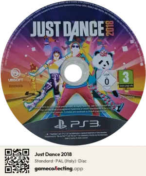 Just Dance 2018 PlayStation 3, PAL disc
