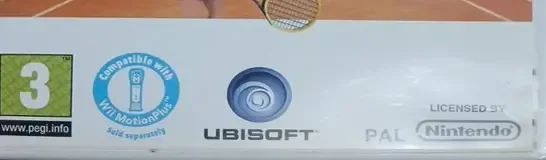 Racquet Sports, the PEGI square on its front