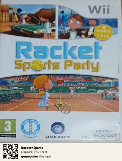 Racquet Sports Nintendo Wii, PAL box front
