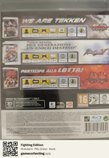 Fighting Edition PlayStation 3, Italy box back