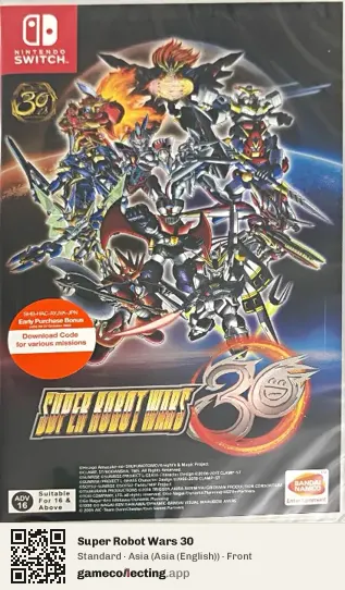 Super Robot Wars 30 Nintendo Switch, Asia (English) box front