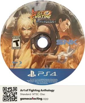 Art of Fighting Anthology PlayStation 4, NTSC disc