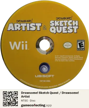 Drawsome! Sketch Quest / Drawsome! Artist Nintendo Wii, NTSC disc