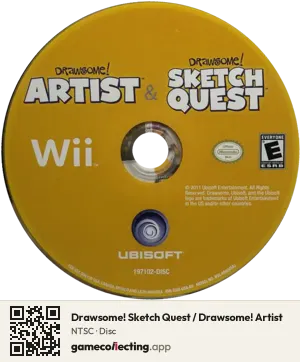 Drawsome! Sketch Quest / Drawsome! Artist Nintendo Wii, NTSC disc
