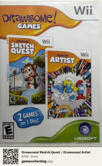 Drawsome! Sketch Quest / Drawsome! Artist Nintendo Wii, NTSC box front
