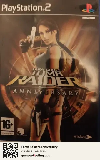Tomb Raider: Anniversary PlayStation 2, PAL box front