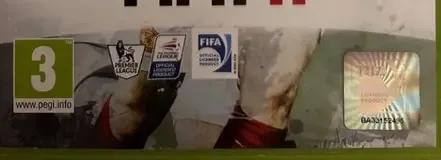 FIFA 11, the PEGI square on its front