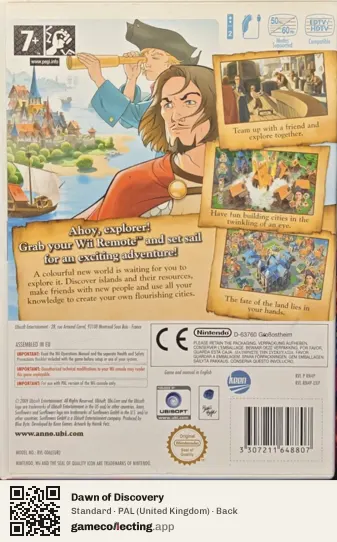 Dawn of Discovery Nintendo Wii, United Kingdom box back