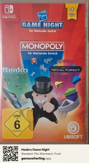Hasbro Game Night Nintendo Switch, Germany box front