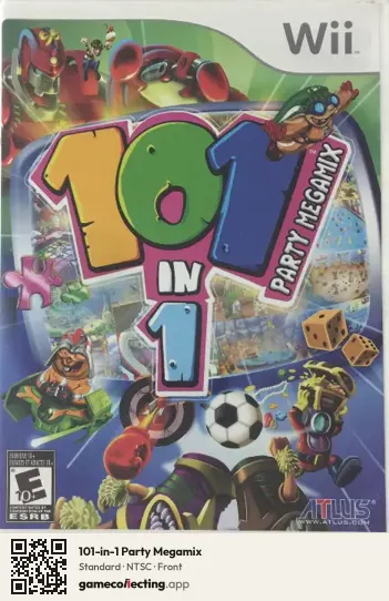 101-in-1 Party Megamix Nintendo Wii, NTSC box front