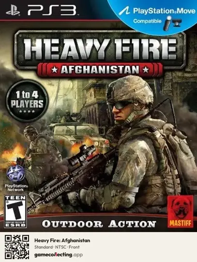 Heavy Fire: Afghanistan PlayStation 3, NTSC box front