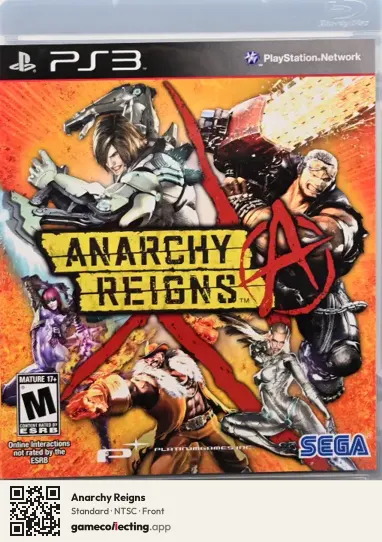 Anarchy Reigns PlayStation 3, NTSC box front