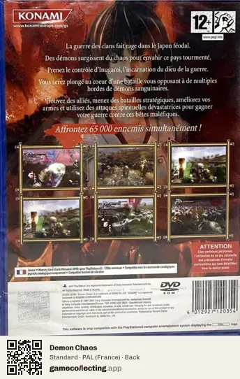 Demon Chaos PlayStation 2, France box back