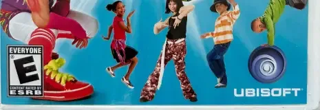 Just Dance Kids, the ESRB box on its front