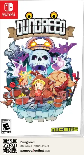 Dungreed Nintendo Switch, NTSC box front