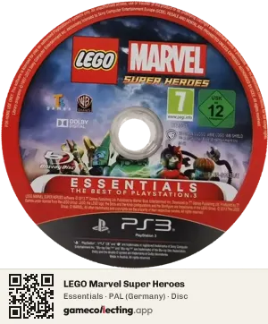 LEGO Marvel Super Heroes PlayStation 3, PAL disc