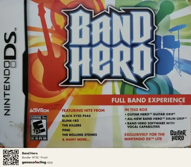 Band Hero Nintendo DS, NTSC box front