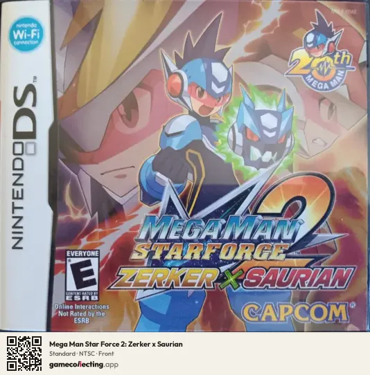 Mega Man Star Force 2: Zerker x Saurian Nintendo DS, NTSC box front