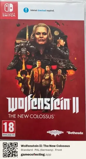 Wolfenstein II: The New Colossus Nintendo Switch, Germany box front
