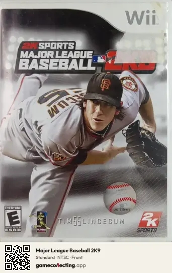 Major League Baseball 2K9 Nintendo Wii, NTSC box front